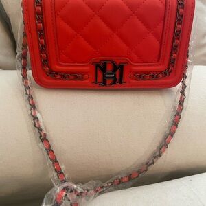 Badgley Mischka OrangeQuilted Crossbody Bag NWT